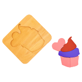Woodnjoy Cupcake Üç Boyutlu Ahşap Puzzle thumbnail 2