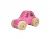 Woodnjoy Hareketli Ahşap Mini araba (pembe) thumbnail 1