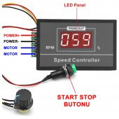 30A 60V DC Motor Hız Kontrol Devresi Panel Tip Potansiyometre thumbnail 8