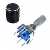 EC11 Rotary Encoder + Pot Başlığı Butonlu 20 Adım Pulse 360 Derece thumbnail 4