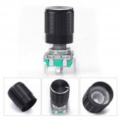 EC11 Rotary Encoder + Pot Başlığı Butonlu 20 Adım Pulse 360 Derece thumbnail 6