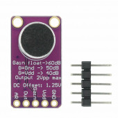 Max9814 Amplikatörlü Analog Mikrofon Modülü Ses Algılama Sensörü thumbnail 1