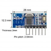 Rx480-E 4 Kanal 433Mhz Rf Alıcı Learning Code 1527 Receiver thumbnail 5