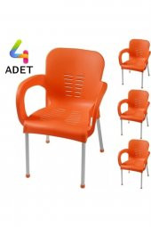 4 Adet Metal Ayaklı Plastik Sandalye thumbnail 2