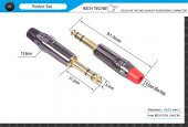6.3 mm TRS Stereo Kaliteli Erkek Jack thumbnail 2