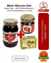 Mesir Macunu Seti Mesir Çayı 450 Gr Mesir Macunu ve 43 Gr Ginseng Macun 3 Lü Set thumbnail 1