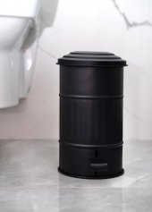 The Mia Çöp Kovası Banyo 5 Lt Siyah thumbnail 1