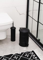The Mia Çöp Kovası Banyo 5 Lt Siyah thumbnail 4