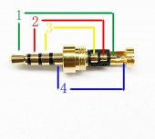 2.5 mm TRRS Stereo Kaliteli Erkek Jack thumbnail 2