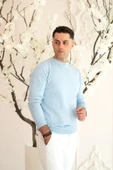 SIFIR YAKA PAMUKLU SLİMFİT BASİC ERKEK TRİKO KAZAK thumbnail 1