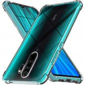 Xiaomi Redmi Note 8 Pro Kılıf Antishock Sert Şeffaf Silikon thumbnail 1