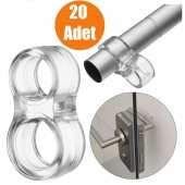 (20 ADET) Şeffaf Silikon Kapı Pencere Kolu Stoperi Kapı Tamponu thumbnail 1