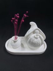 Tabaklı Cüce ve Vazo Seti 18x9,5cm thumbnail 1