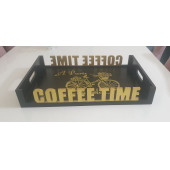 Coffee Time Ahşap Tepsi thumbnail 4