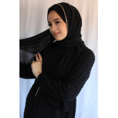 Abiye Şifon Şal Taşlı Siyah thumbnail 1