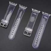 Apple Watch 38mm KRD-13 Şeffaf Silikon Kordon thumbnail 4