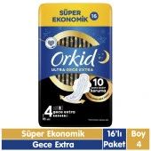 Orkid Ultra Gece Extra Ped 16 Adet thumbnail 1