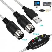 Usb Midi Kablo Org Adaptör Keyboard Adapter Piyano - 2 Metre thumbnail 8