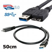 Micro Usb 3.0 Kablo Harddisk Kablosu 50Cm Şarj Data Kablosu thumbnail 1