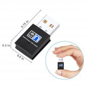 300Mbps Wireless USB Wi-Fi Adaptör Dongle Network Lan Aparatı thumbnail 2