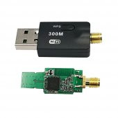 300Mbps Wireless USB Wi-Fi Adaptör Dongle 5Dbi Anten Network Lan thumbnail 6