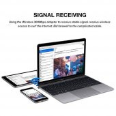 300Mbps Wireless USB Wi-Fi Adaptör Dongle Network Lan Aparatı thumbnail 5