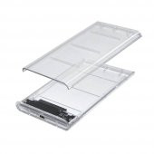 Wozlo 2.5 İnç Sata Usb 2.0 Harddisk Kutusu - Şeffaf - Mini Usb thumbnail 3