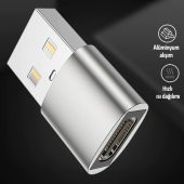 Usb To Type-C Dişi Çevirici Dönüştürücü Adaptör thumbnail 8