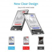 Kuvars 2.5 İnç Sata Usb 3.0 Harddisk Kutusu - Şeffaf - Micro Usb thumbnail 4