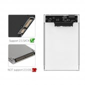 Kuvars 2.5 İnç Sata Usb 3.0 Harddisk Kutusu - Şeffaf - Micro Usb thumbnail 5