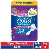 Orkid Platinum Süper Ekonomik Ped Gece 16 Adet thumbnail 1