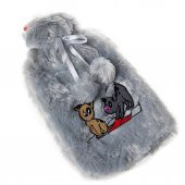 Biggdesign Dogs Gri Peluş Sıcak Su Torbası thumbnail 3