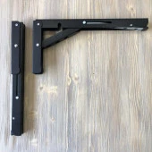 Mandallı Katlanabilir Masa Konsolu 1 Çift Siyah 40cm thumbnail 2