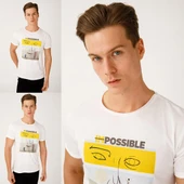 Biggdesign Faces Possible Erkek T-Shirt thumbnail 6
