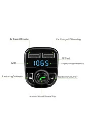 Carx8 Bluetooth Araç Kiti Fm Transmitter thumbnail 2