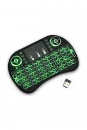 POLYGOLD Işıklı Mini Klavye Mouse Smart Tv Box Pc Şarjlı Pg-8035 thumbnail 3