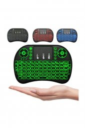 POLYGOLD Işıklı Mini Klavye Mouse Smart Tv Box Pc Şarjlı Pg-8035 thumbnail 4