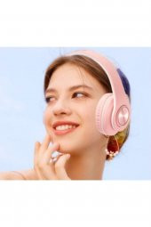 Hooptech Pembe Macaron Bluetooth Kablosuz Stereo Kulaklık P39 thumbnail 1