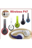 SHOPLİNE P47 Bluetooth Wireless Katlanabilir Kablosuz Kulaklık thumbnail 1