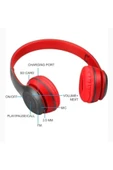 AbaTech P47 Katlanabilir Bluetooth Kablosuz Kulaklık Kırmızı thumbnail 4