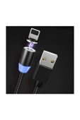 Mmctech Iphone Android Samsung Manyetik Mıknatıslı Şarj Kablosu Micro Usb Type-c Uyumlu thumbnail 4