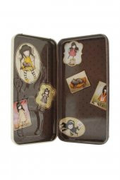 Santoro Gorjuss Teneke Kalem Kutu - Vacation Ruby Yellow thumbnail 3
