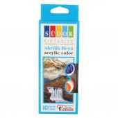 Südor Akrilik Boya Set 15 ml Şişe 10lu SD-122 thumbnail 2
