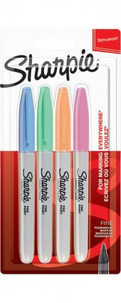 Sharpie Fine Permanent  Markör Pastel Renk  4Lü thumbnail 1