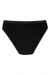 12 Adet Yıldız Bayan Bambu Bikini Külot Siyah 3956 thumbnail 2