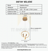 TT Aydınlatma TT317-ESK  Stilla Modeli Eskitme Boyalı Led Avize thumbnail 4