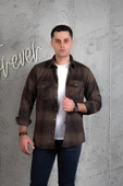 SLİMFİT ÇİFT CEP PAMUKLU KALIN ODUNCU GÖMLEK thumbnail 9