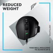 Logitech G502 X Kablolu Hero 25K Sensörlü Rgb Aydınlatmalı Oyuncu Mouse - Siyah thumbnail 2
