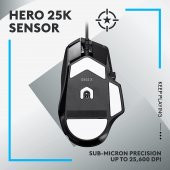 Logitech G502 X Kablolu Hero 25K Sensörlü Rgb Aydınlatmalı Oyuncu Mouse - Siyah thumbnail 3