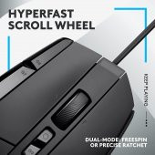 Logitech G502 X Kablolu Hero 25K Sensörlü Rgb Aydınlatmalı Oyuncu Mouse - Siyah thumbnail 4